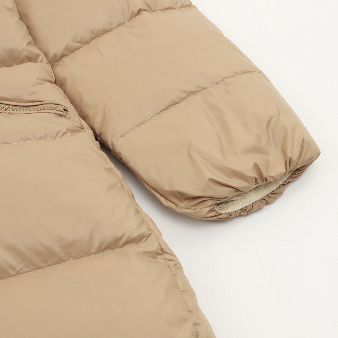 Moncler Bellevue Women's Long Down Coat - Beige - detail 3
