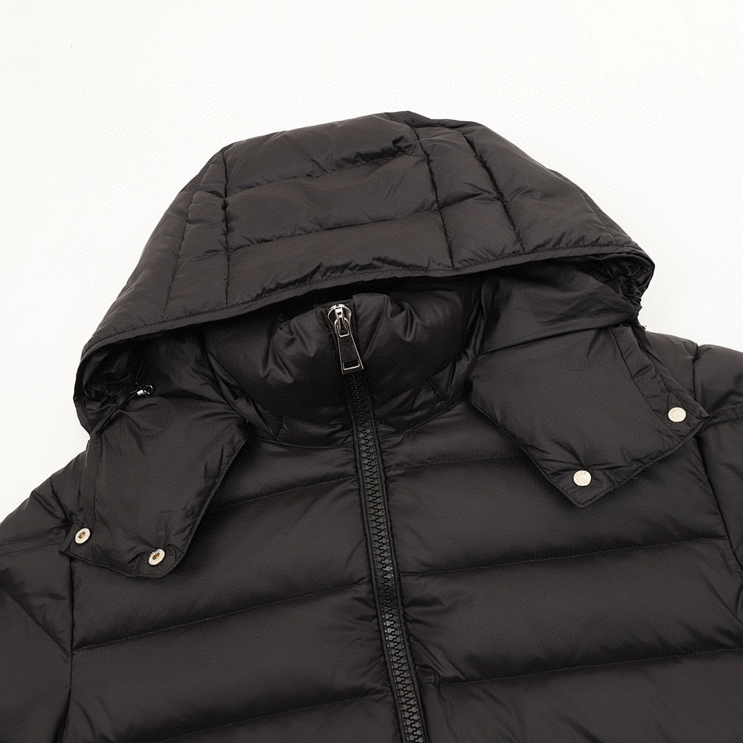 Moncler Maya Lightweight Hooded Down Jacket - Black - detail 1