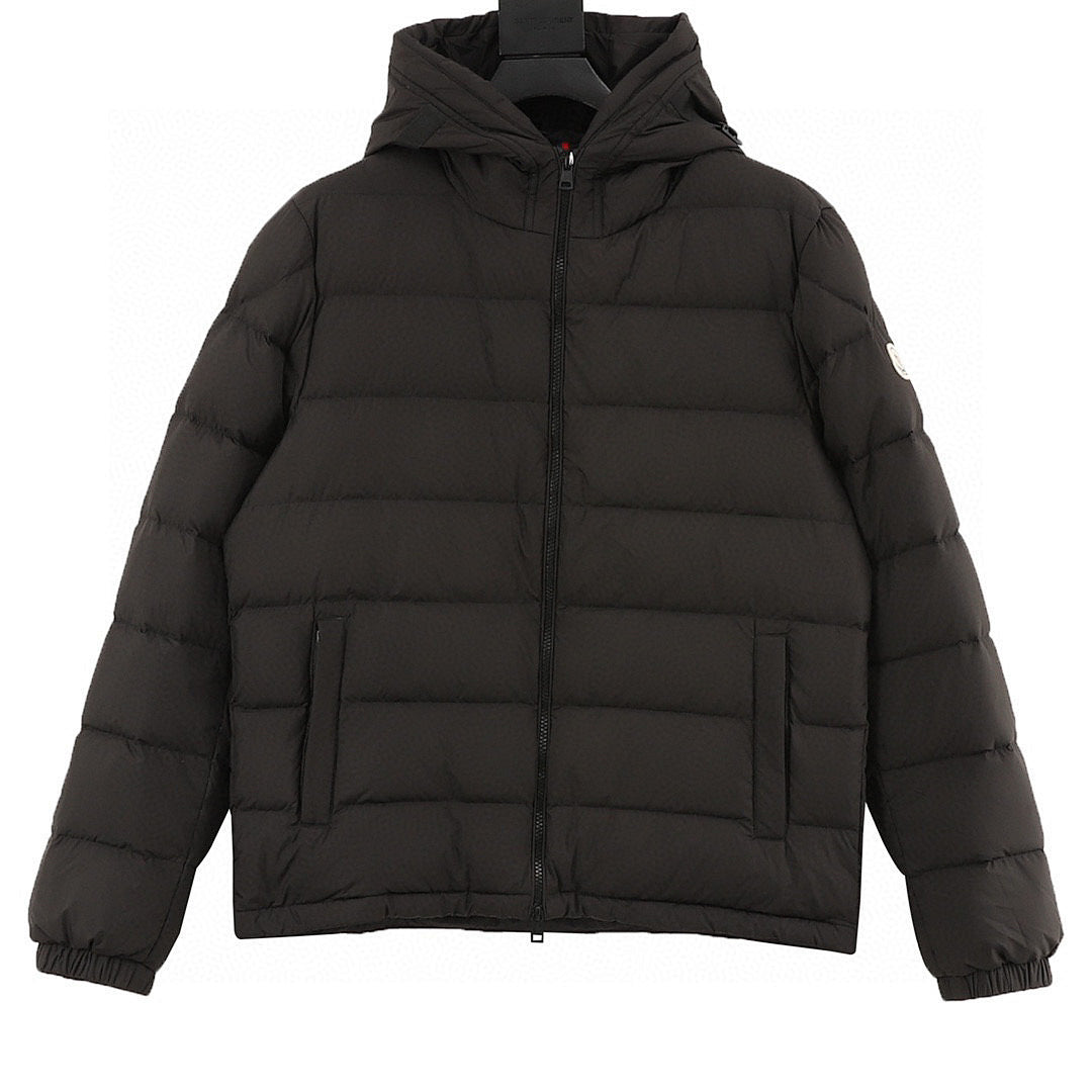 Moncler Adjustable-Hood Quilted Down Jacket - Black - front view