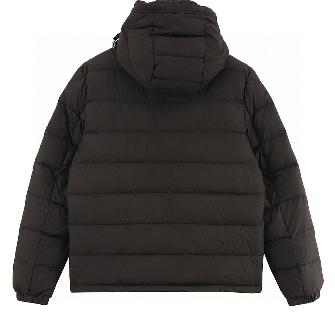 Moncler Adjustable-Hood Quilted Down Jacket - Black - back view