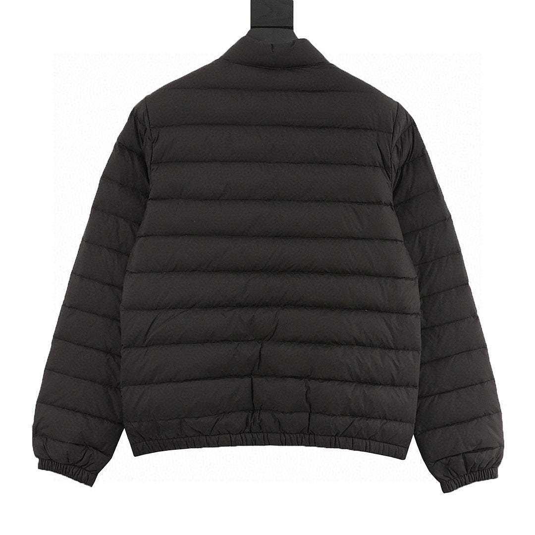 Moncler Lans Stand-Collar Pocket Down Jacket - Black - back view