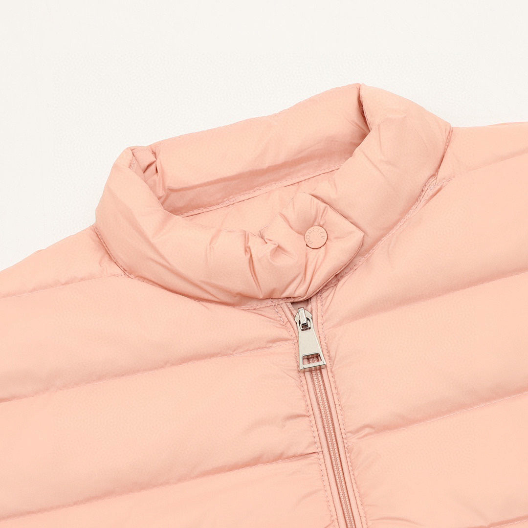 Moncler Lans Stand-Collar Pocket Down Jacket - Pink - detail 1