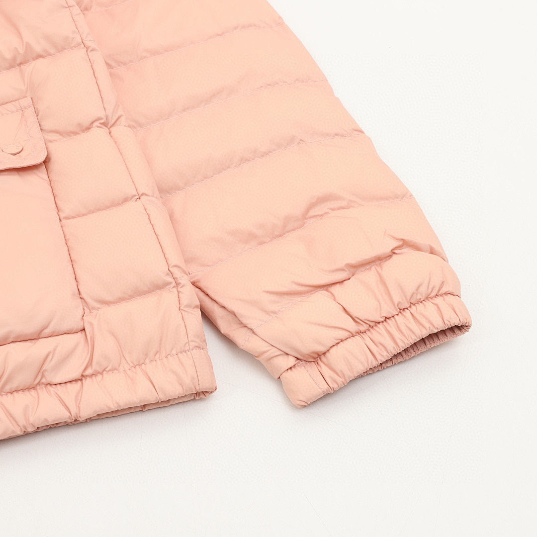 Moncler Lans Stand-Collar Pocket Down Jacket - Pink - detail 2