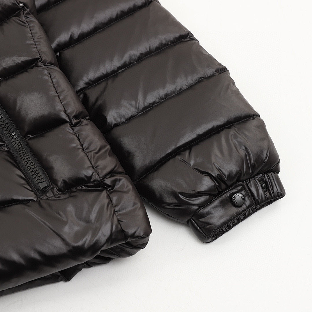 Moncler Women's Classic Fitted Hooded Down Jacket - Black - detail 2