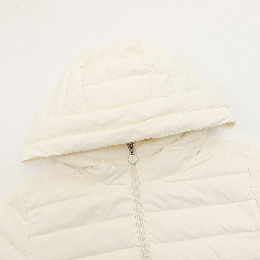 Moncler Ige Women's Short Hooded Down Jacket - Ivory - detail 1