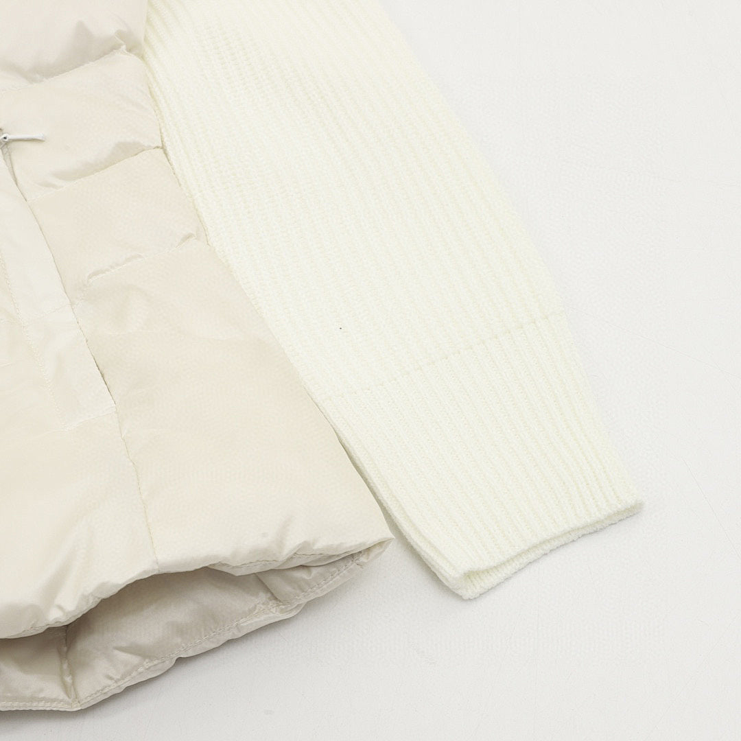 Moncler Women's Chevron-Panel Knit Cardigan - Ivory - detail 2