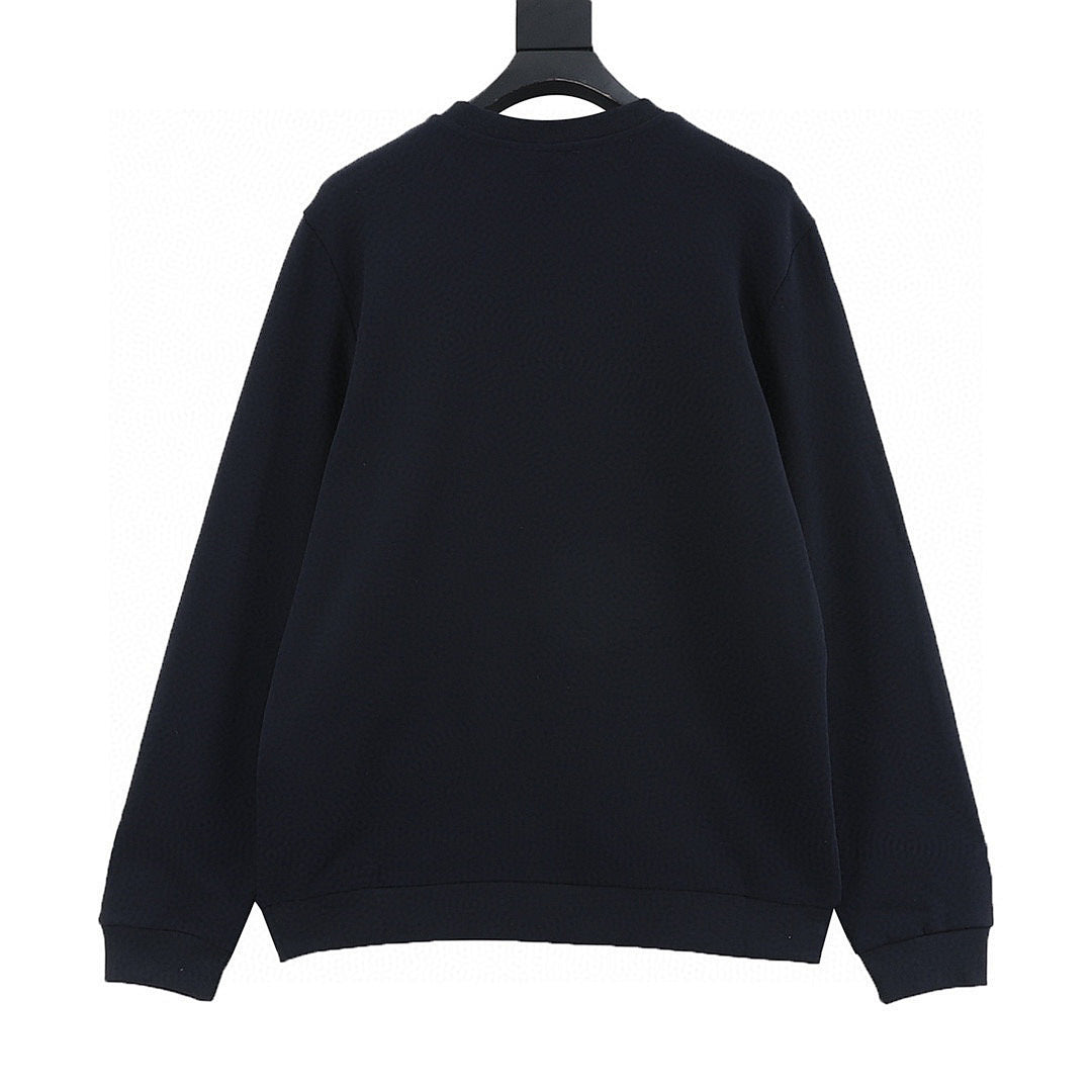 Moncler Faded-Logo Crewneck Sweatshirt - Black - back view