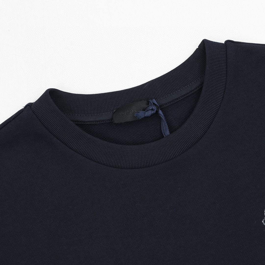 Moncler Faded-Logo Crewneck Sweatshirt - Black - detail 1