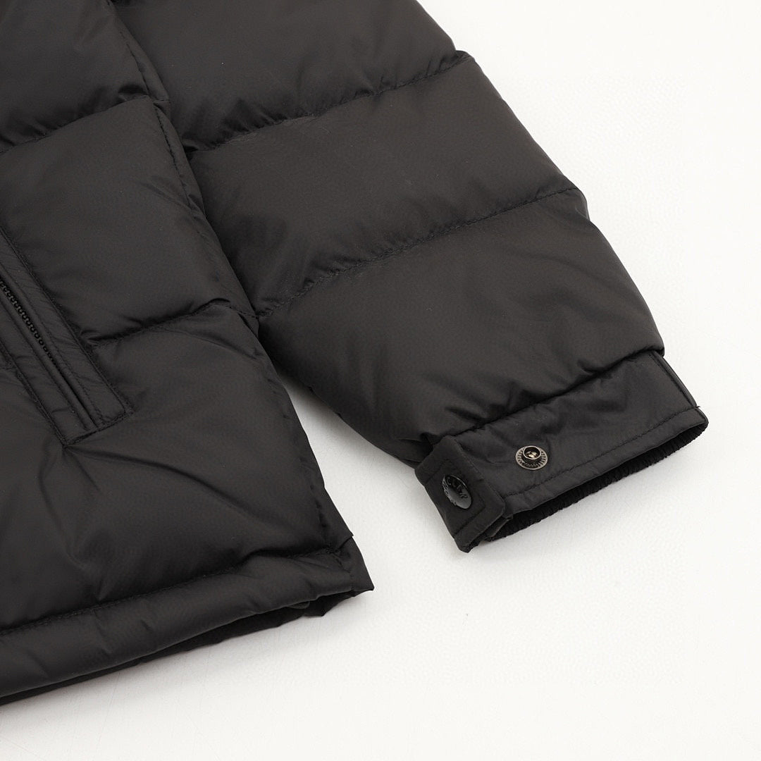 Moncler Mayaf Fur-Trim Hooded Down Jacket - Black - detail 2