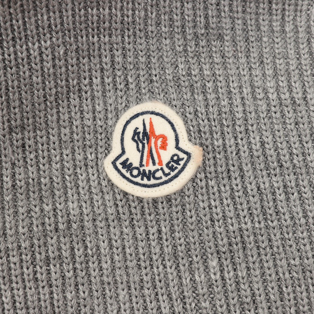 Moncler Women's Textured Panel Zip Cardigan - Gray - detail 3