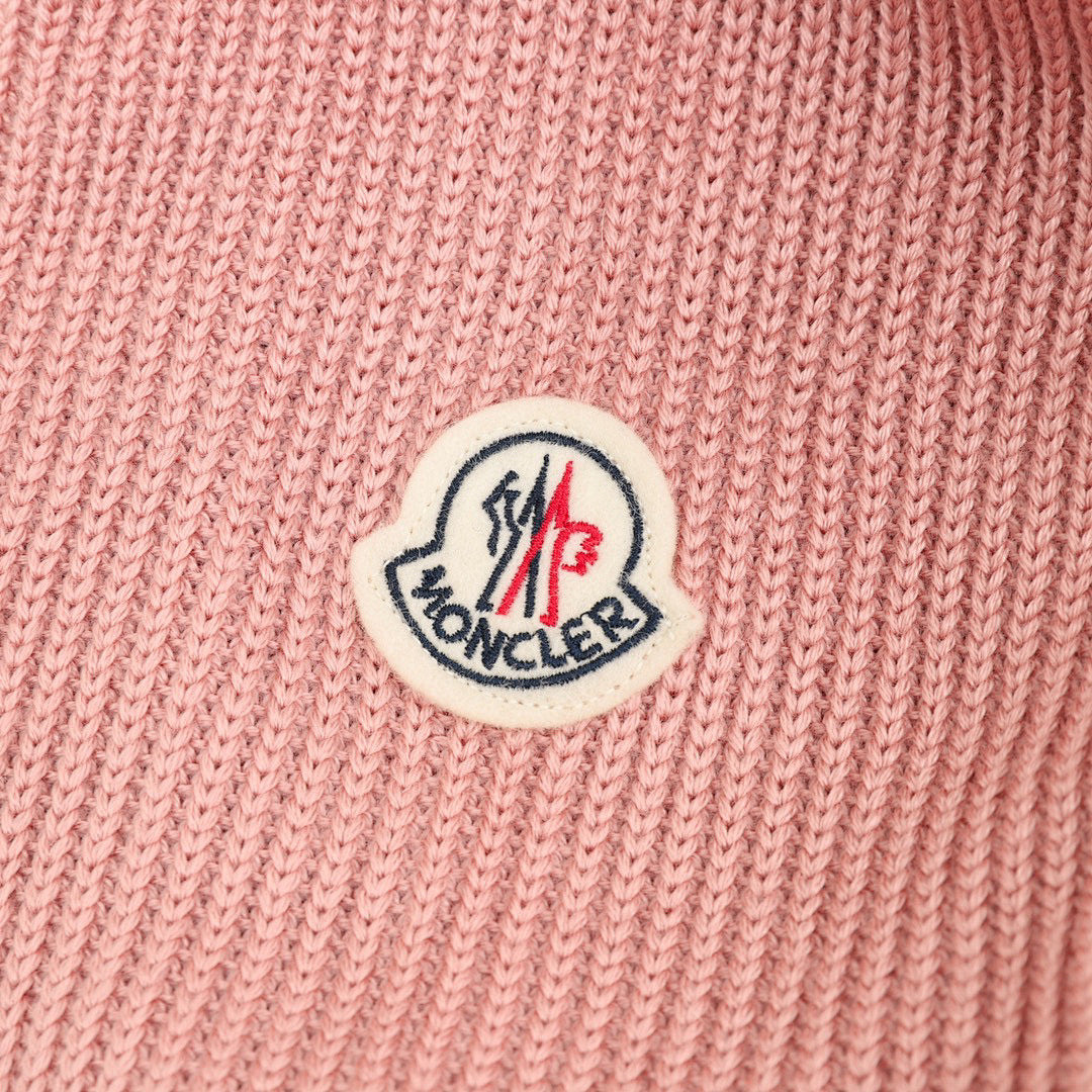 Moncler Women's Textured Panel Zip Cardigan - Pink - detail 2