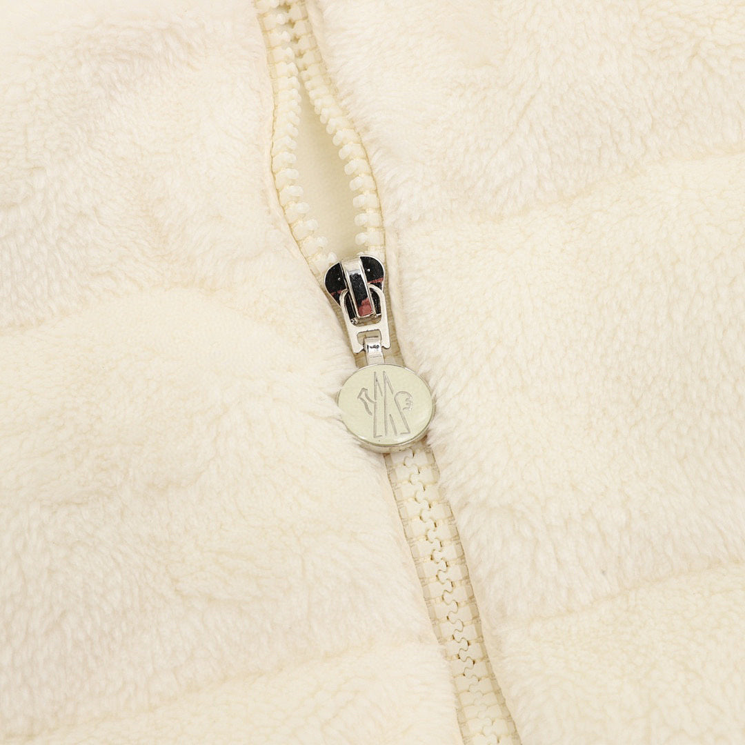 Moncler Women's Textured Panel Zip Cardigan - Ivory - detail 2