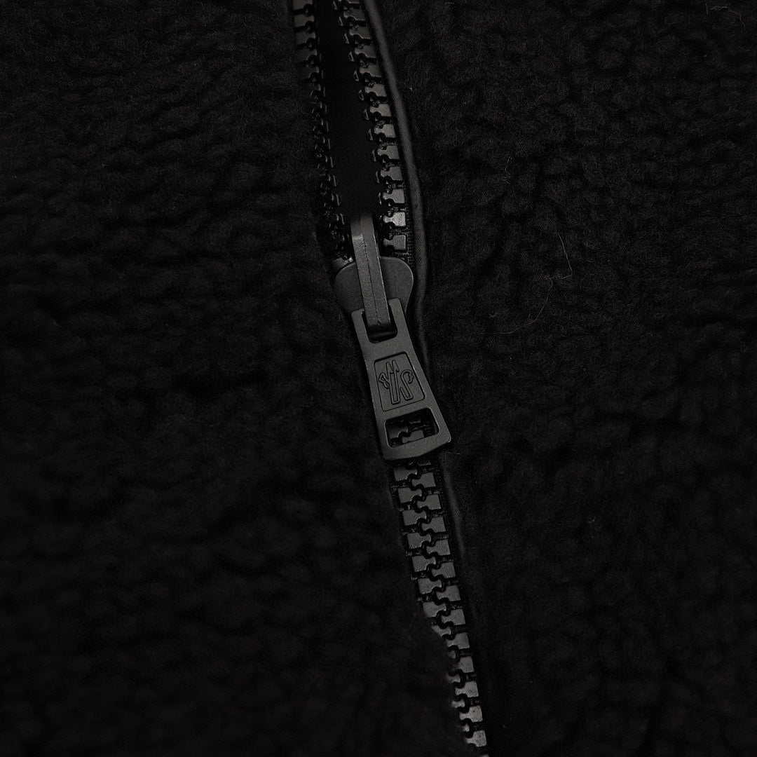 Moncler Textured Reversible Down Bomber Jacket - Black - detail 3