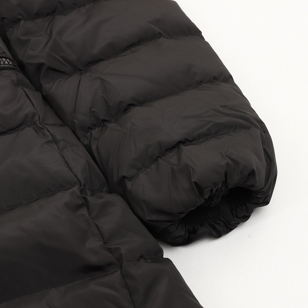 Moncler Women's Slim Long Hooded Down Coat - Black - detail 2