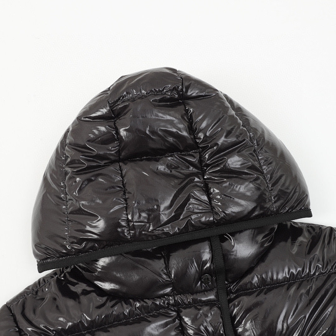 Moncler Barante Women's Fitted Hooded Down Jacket - Black - detail 1