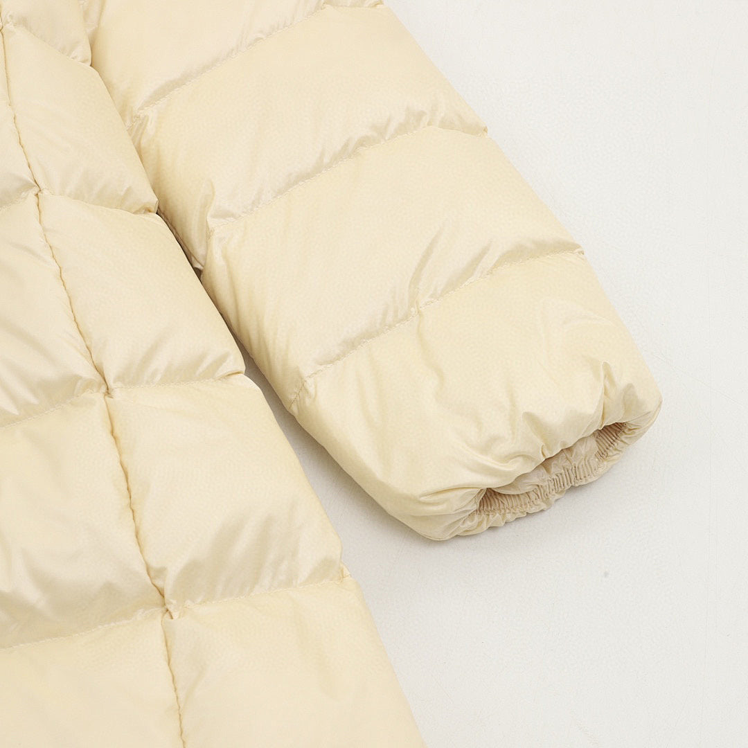 Moncler Women's Mid-Length Hooded Down Coat - Ivory - detail 2