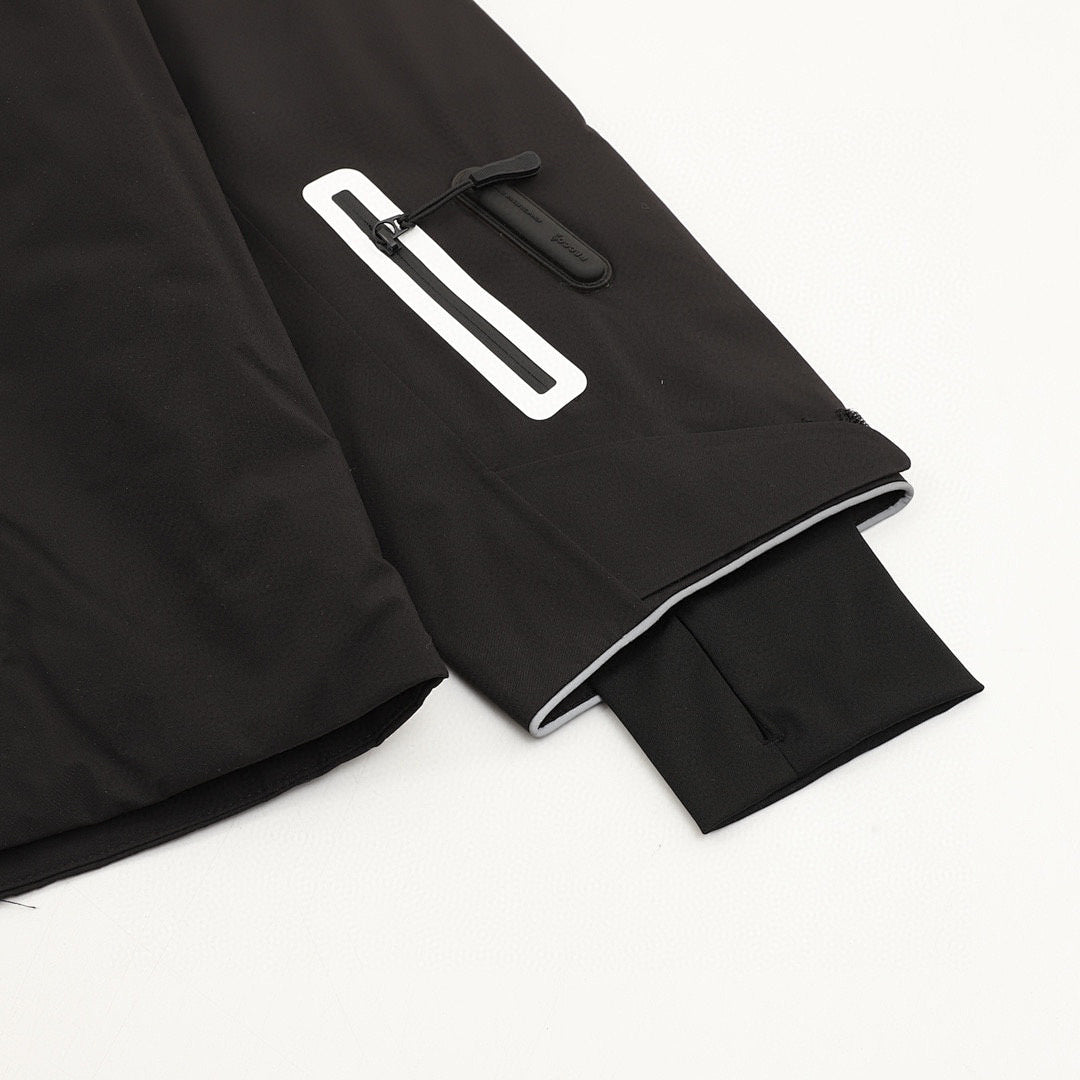 Moncler Sleeve-Zip Hooded Ski Jacket - Black - detail 2