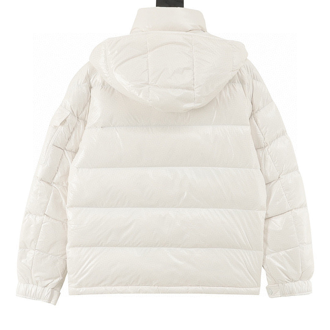 Moncler Maya Hooded Down Jacket - Ivory - back view