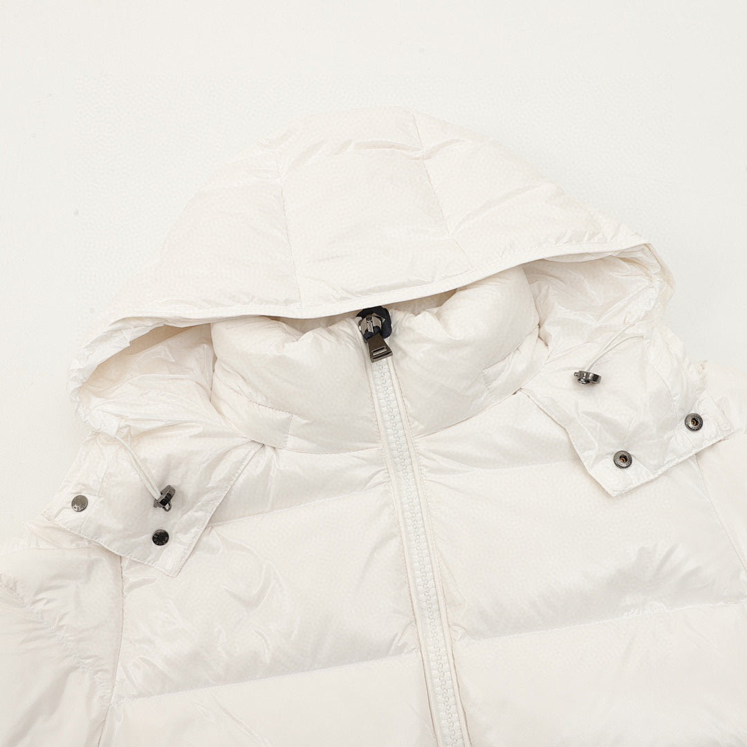 Moncler Maya Hooded Down Jacket - Ivory - detail 1