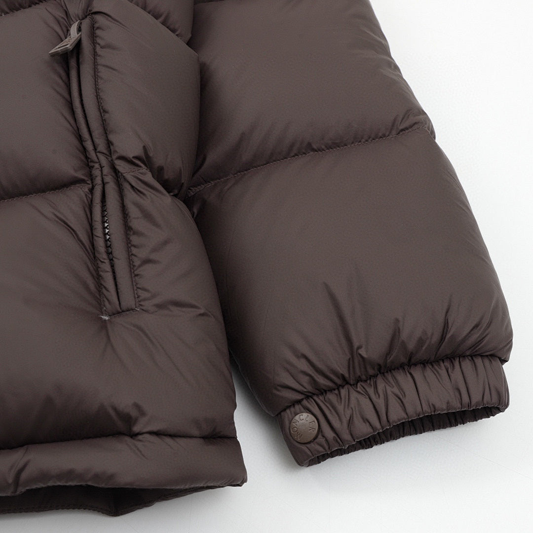 Moncler Cyclone Detachable-Sleeve Down Jacket - Brown - detail 3