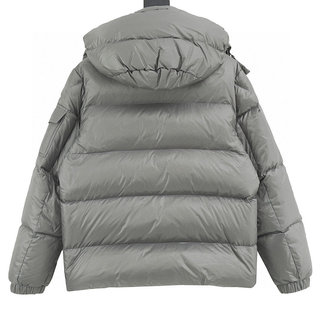 Moncler Couyere Hooded Down Jacket - Gray - back view
