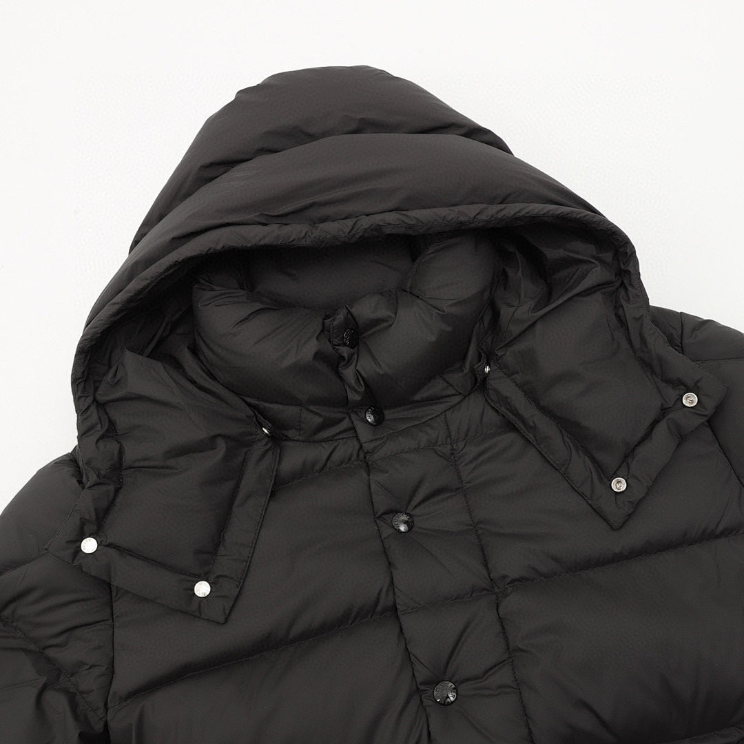 Moncler Maya Matte Hooded Down Jacket - Black - detail 1